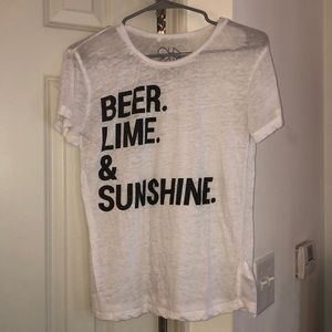 White Burnout Tshirt